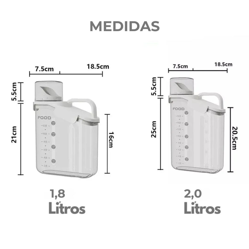Kit Pote Hermético Multifuncional Copo Medidor