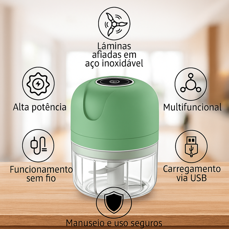 Mini Processadores de Alimentos Elétrico