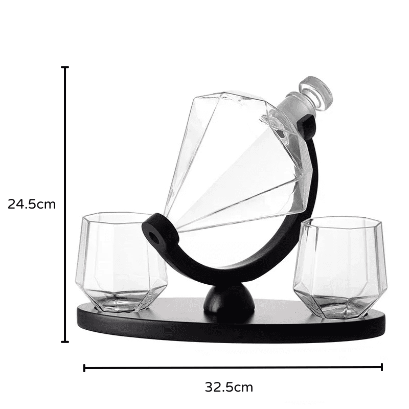 Decanter de Vinho e Whisky Vidro Diamante Home Bar