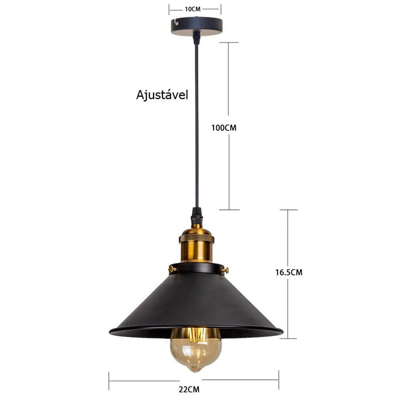 Luminária Lustre Pendente Vintage Retrô Cozinha Balcão