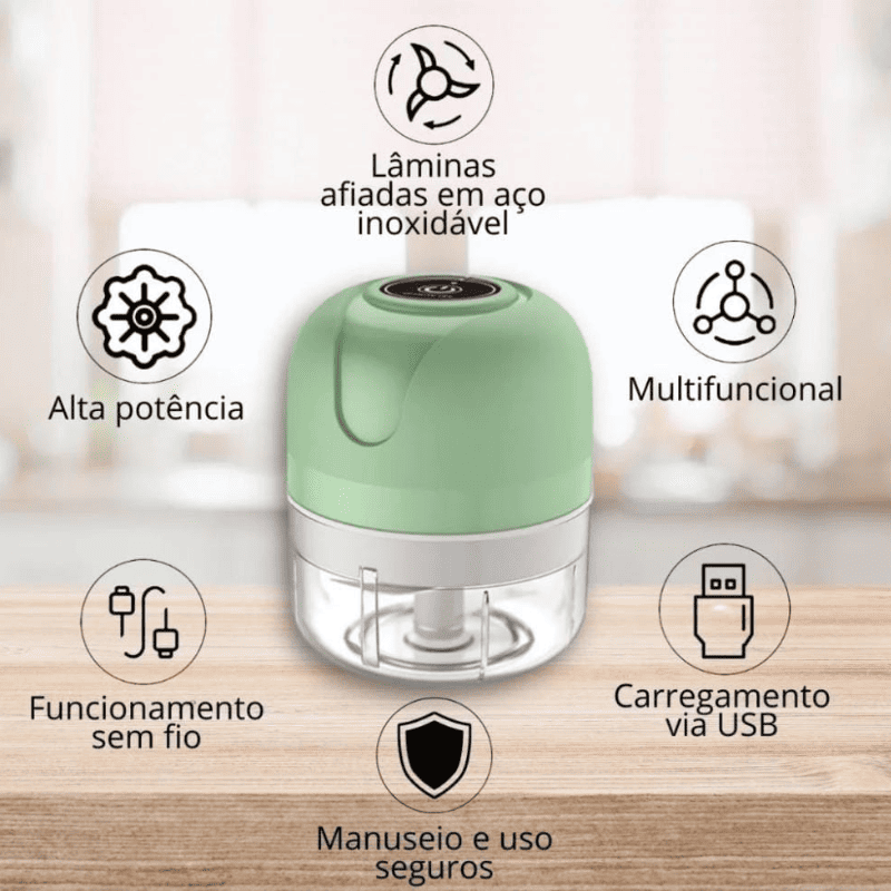 Mini Processadores de Alimentos Elétrico
