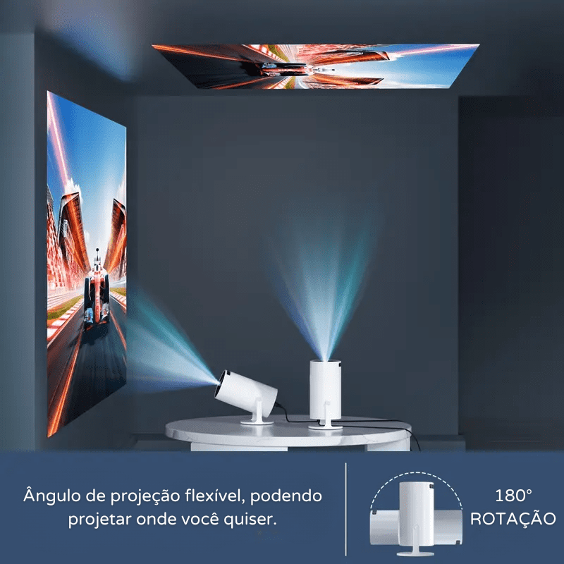 Projetor Portátil 4K 1080p Cinema em Casa Ultra HD