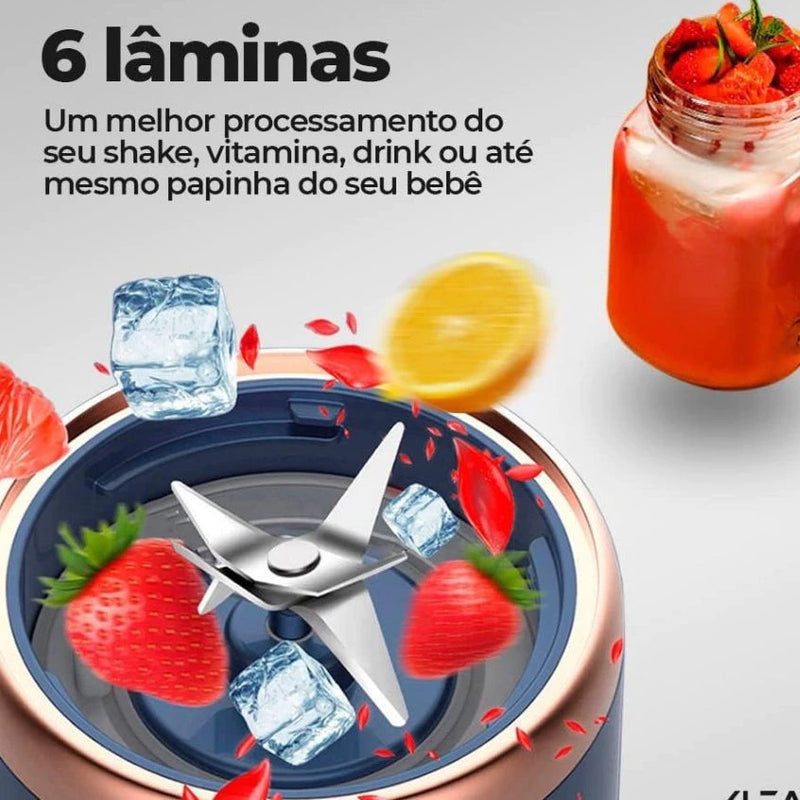 Liquidificador Portátil USB 6 Lâminas