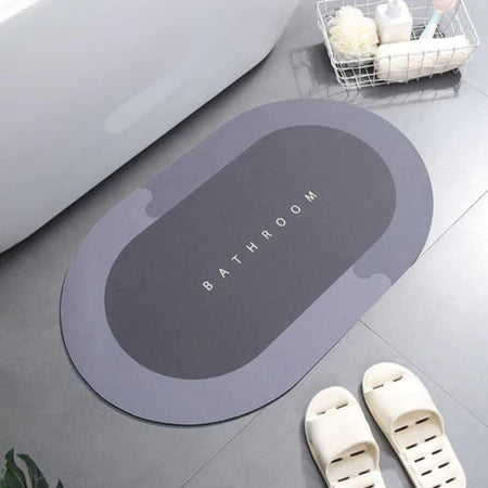 Kit 2 Tapetes De Secagem Rápida Em Microfibra Antiderrapante